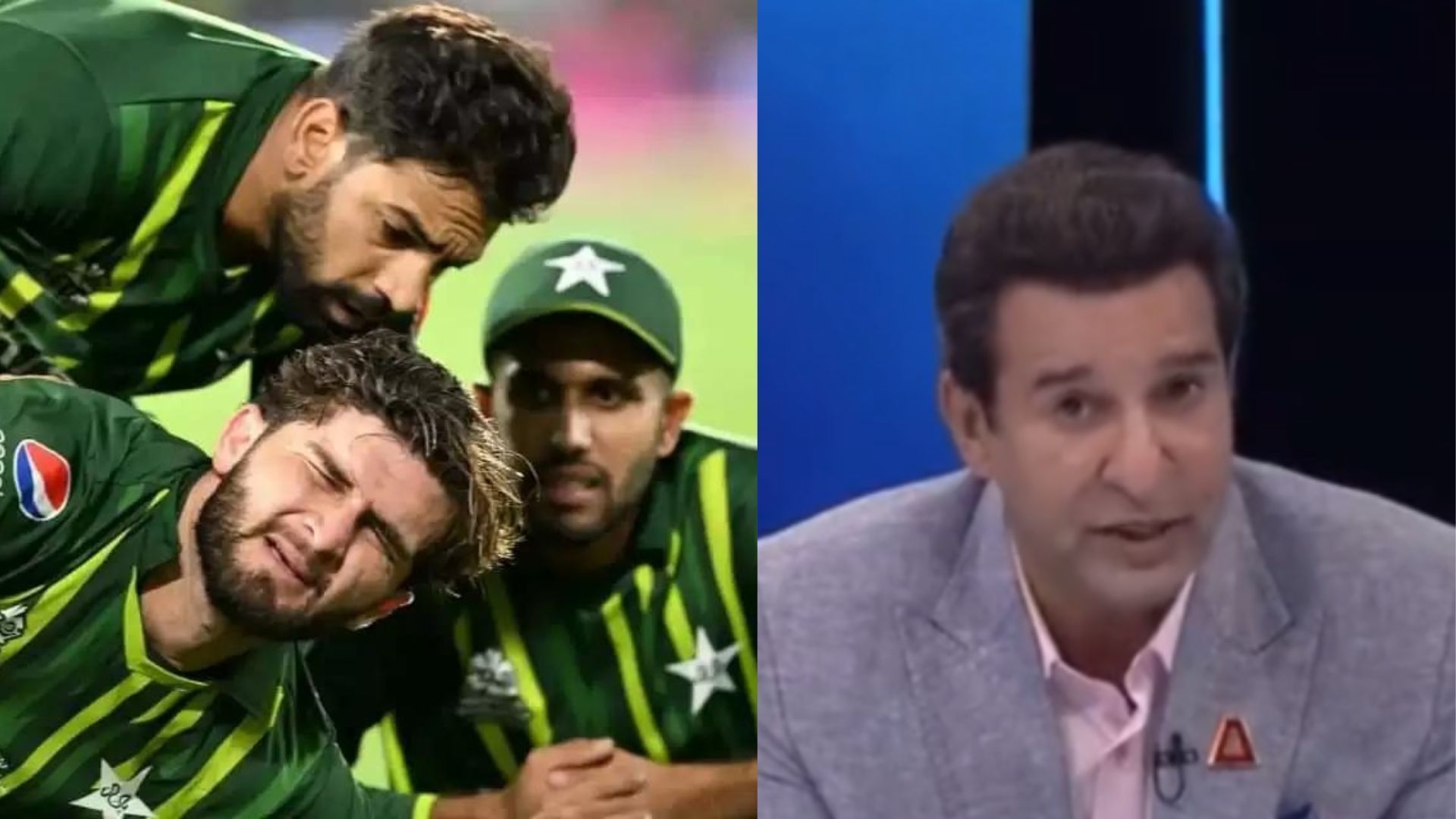 Wasim Akram (R) warned the fan to stop speaking rubbish about his own players. (P.C.:Twitter)