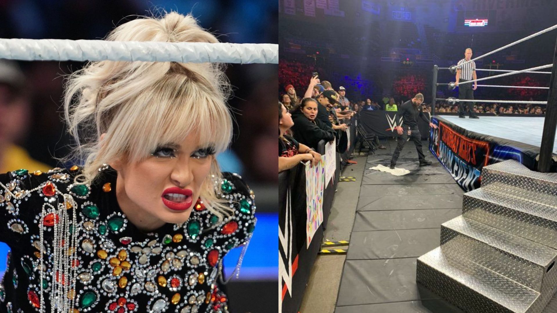A fan threw a drink at Scarlett Bordeaux at a WWE live event