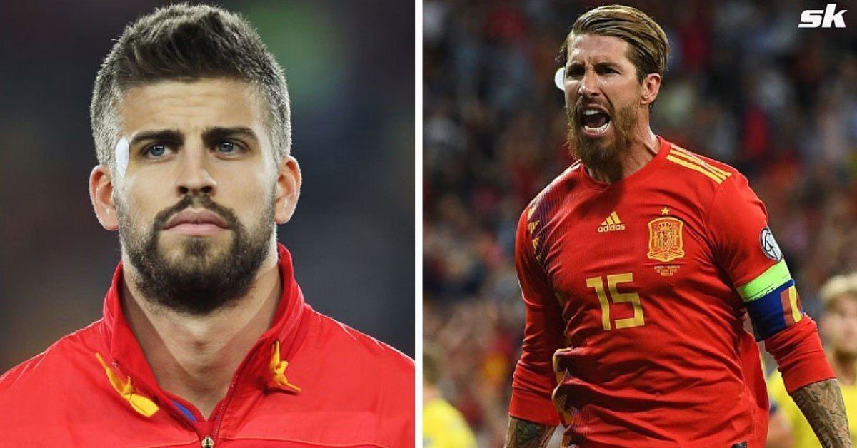 Ramos reacts to Pique