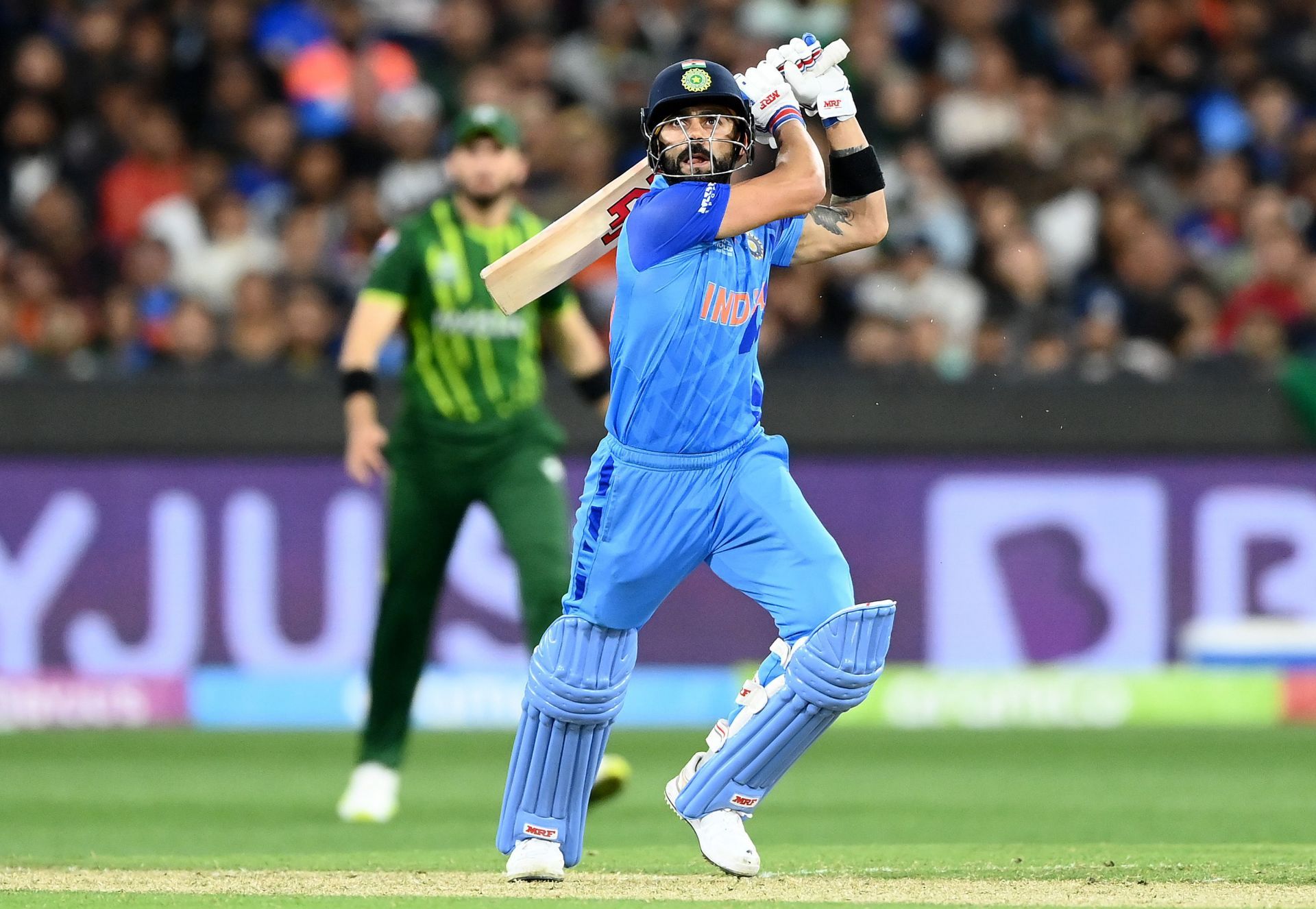 Virat Kohli played an unforgettable knock against Pakistan in the T20 World Cup 2022 Super 12 match. Pic: Getty Images