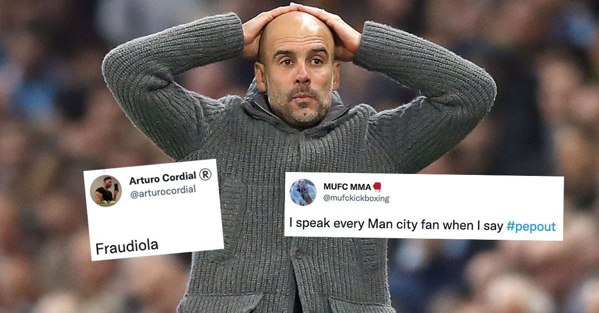 City fans are not happy with Guardiola