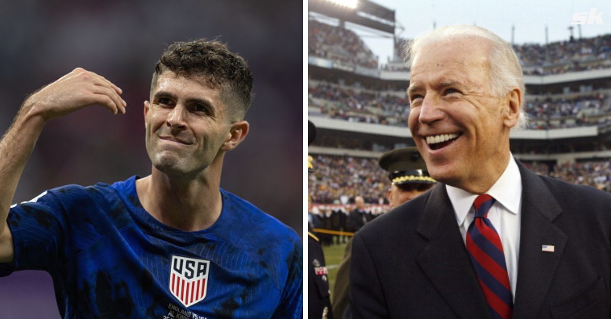 [L-to-R] Christian Pulisic and POTUS Joe Biden.