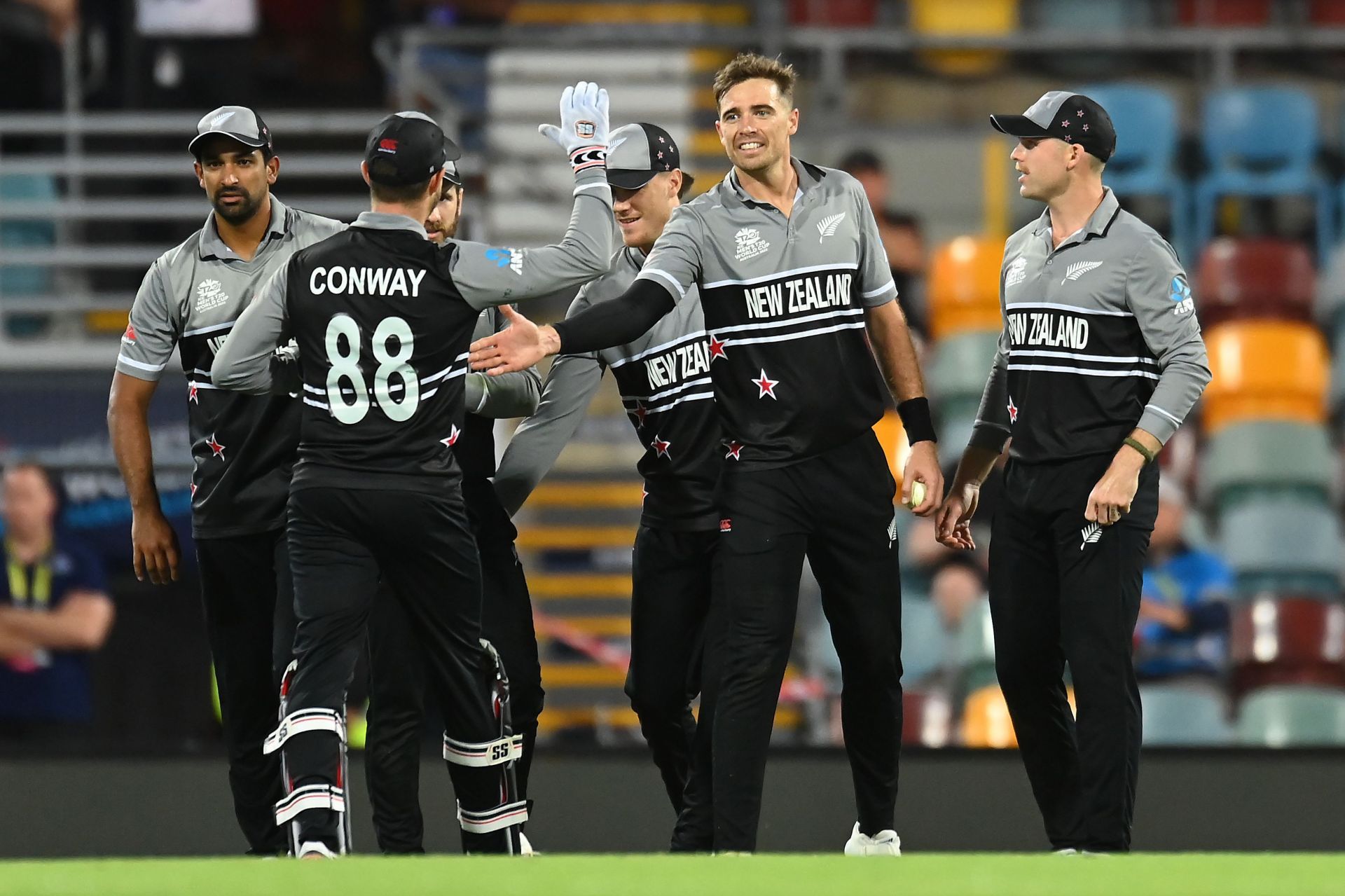 Tim Southee celebrates a dismissal. Pic: Getty Images