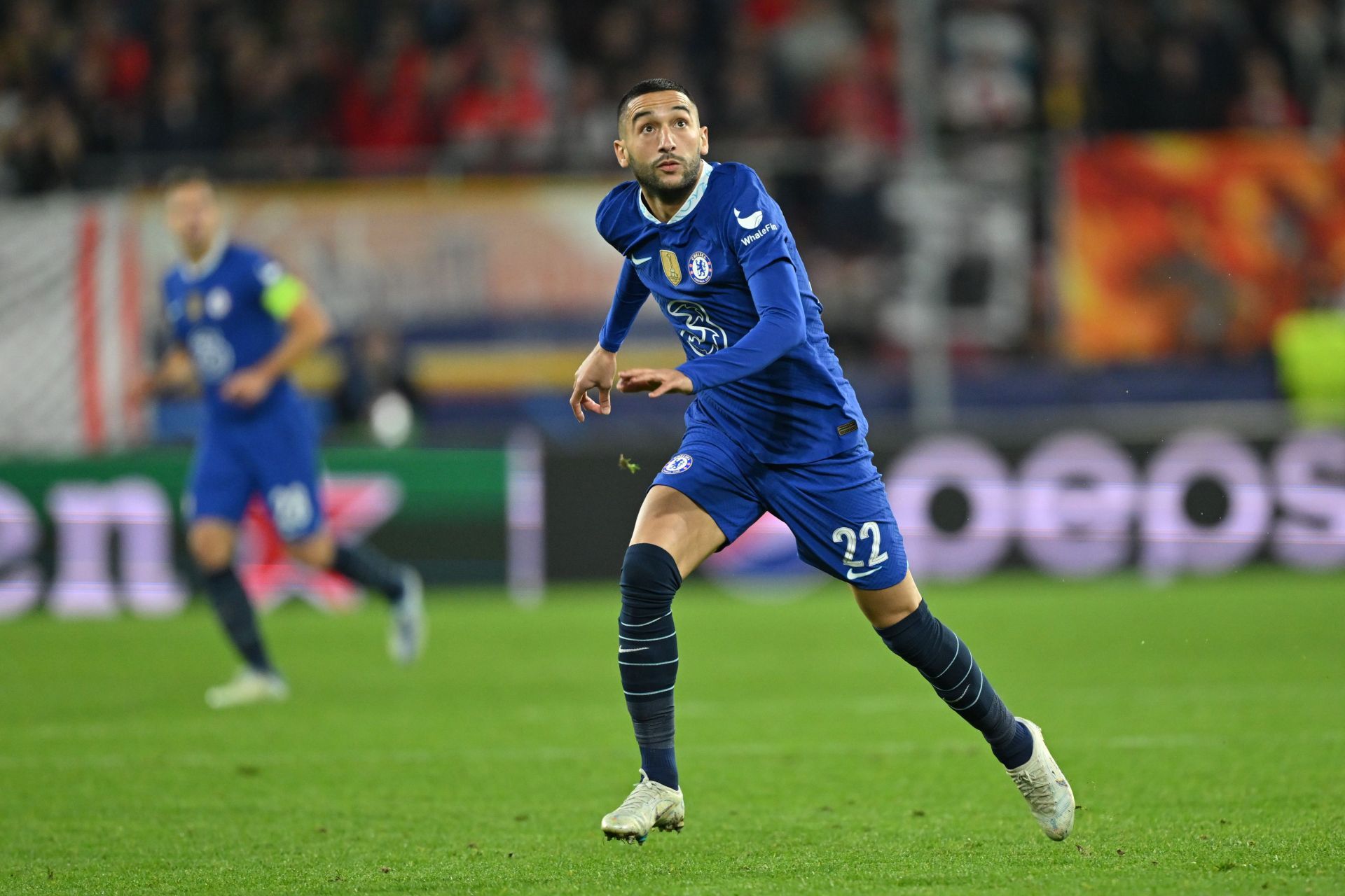 Hakim Ziyech in action v FC Salzburg in the UEFA Champions League