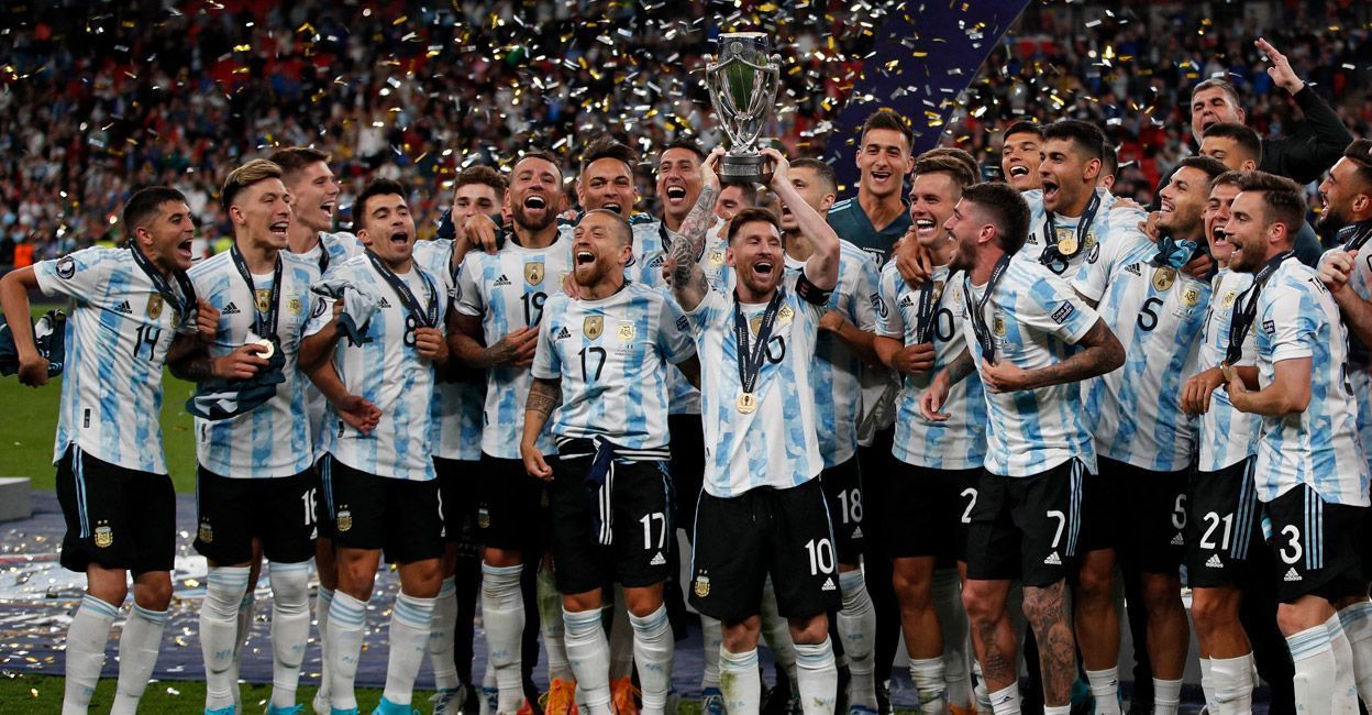 Argentina after winning Copa America 2021