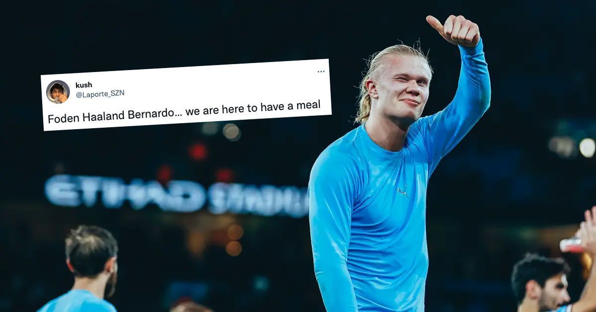 Manchester City fans are jubilant as Erling Haaland starts against Brentford