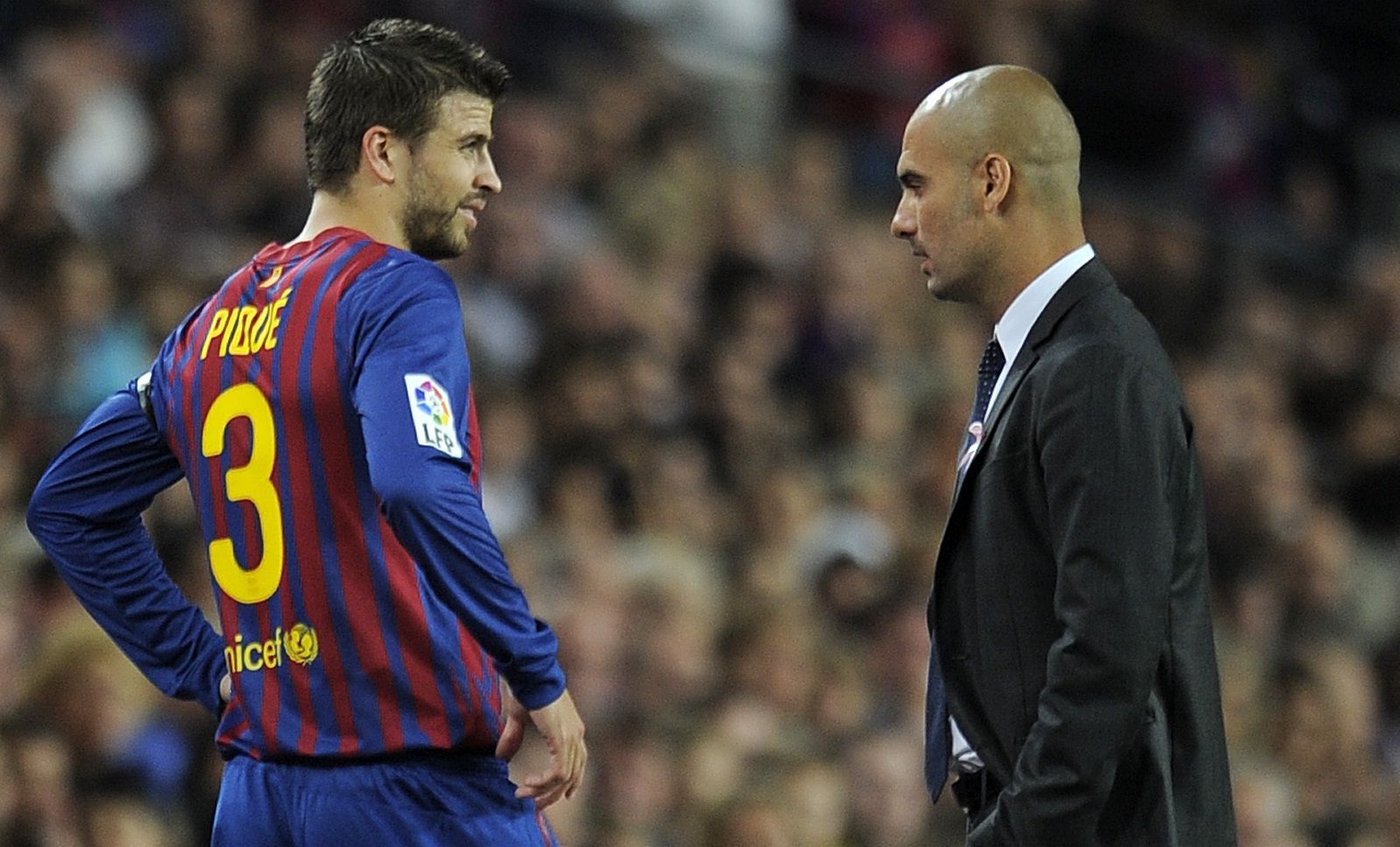 Pep Guardiola helped shape a young Gerard Pique