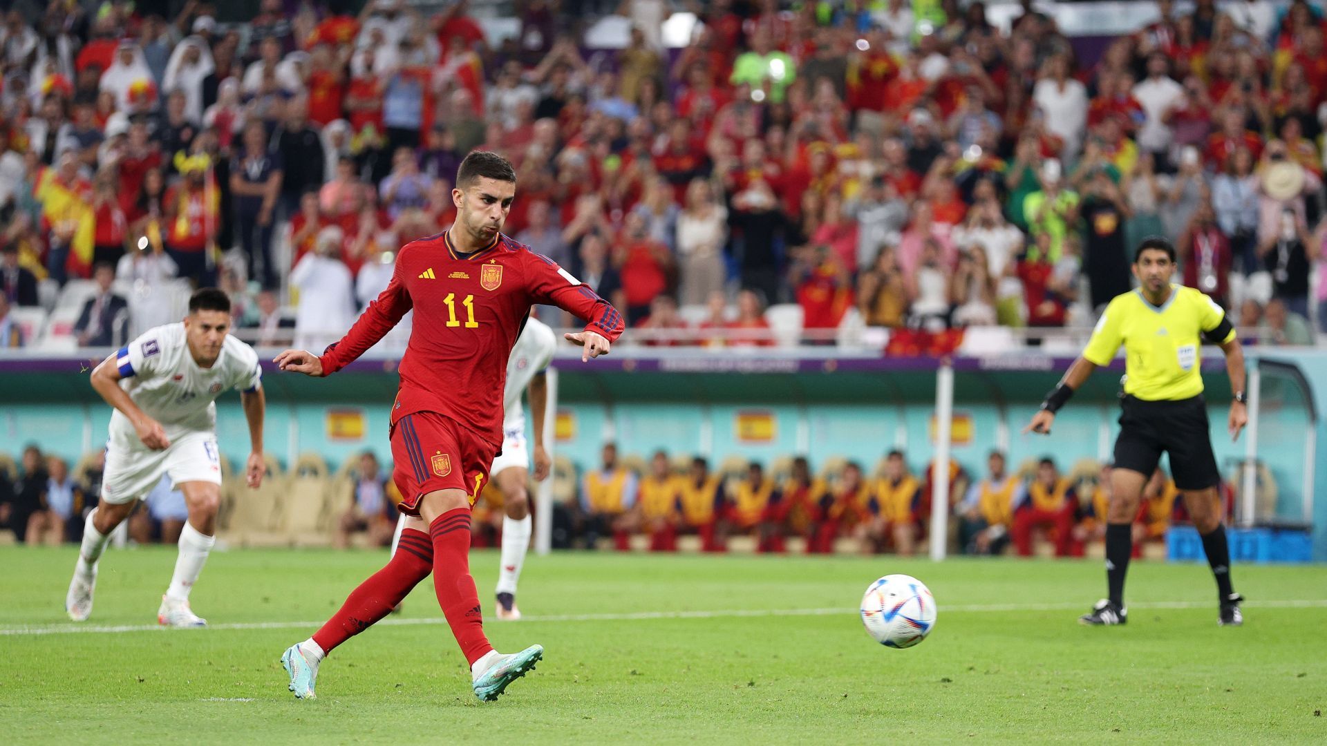 Ferran Torres scored from the spot against Costa Rica.