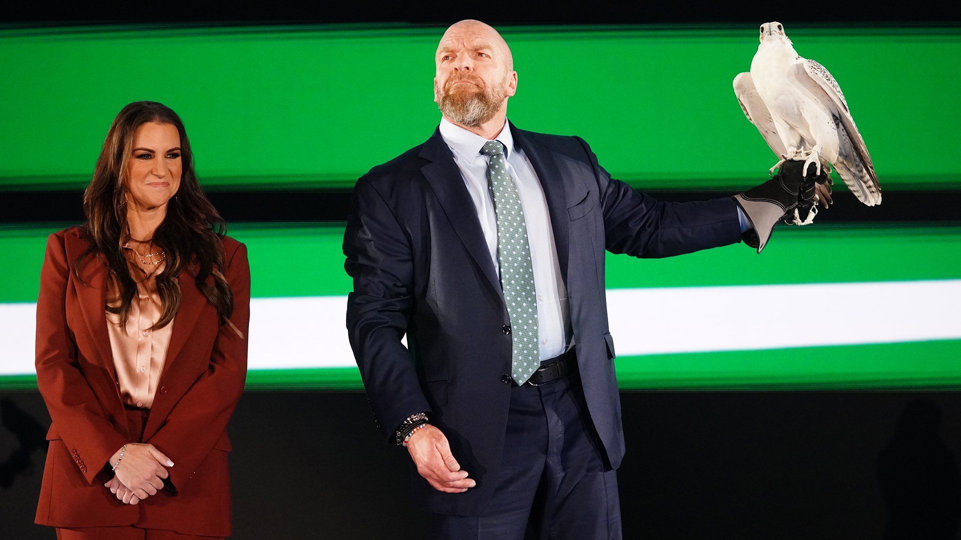 Triple H, Stephanie McMahon, & a bird