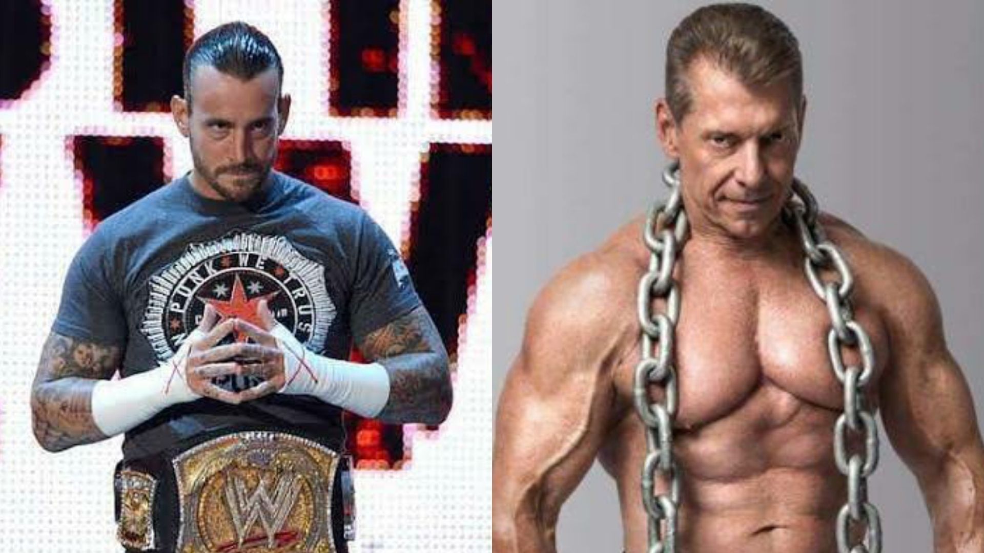 CM Punk(Left); Vince McMahon(Right)