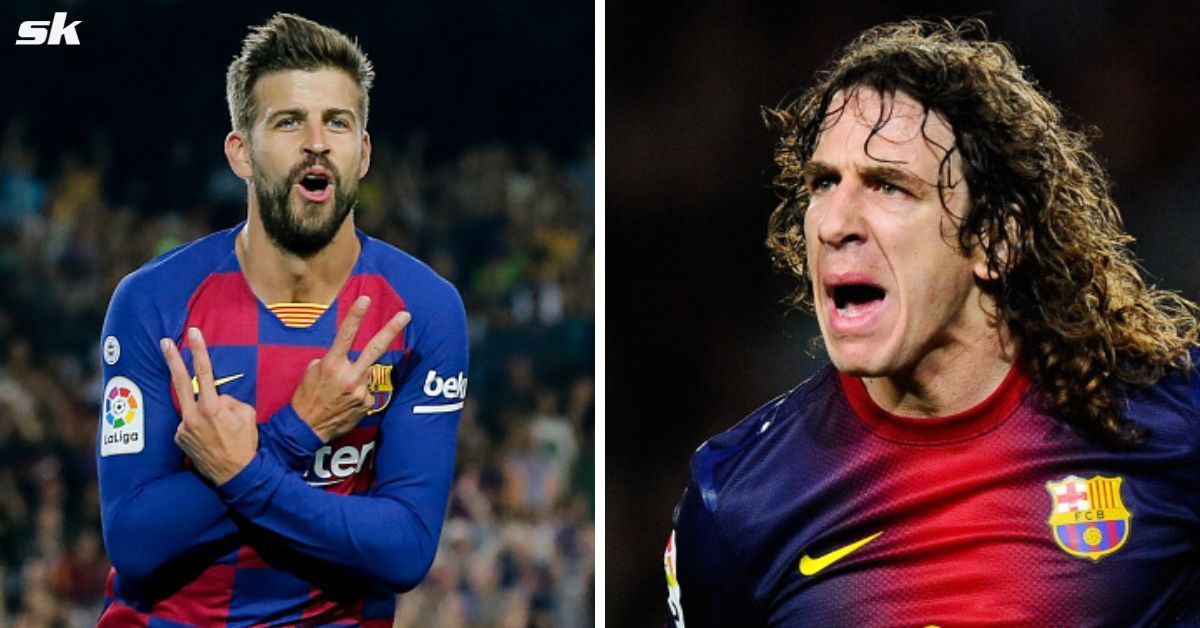 Carles Puyol and Gerard Pique were teammates at Barcelona.