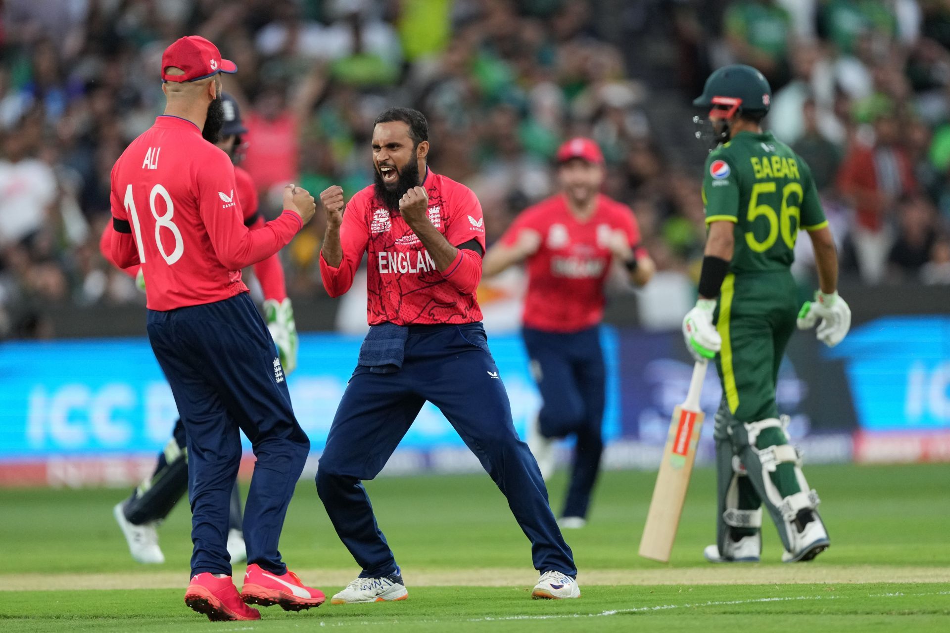 Adil Rashid took a wicket off his first delivery of the match. (Credits: Getty)