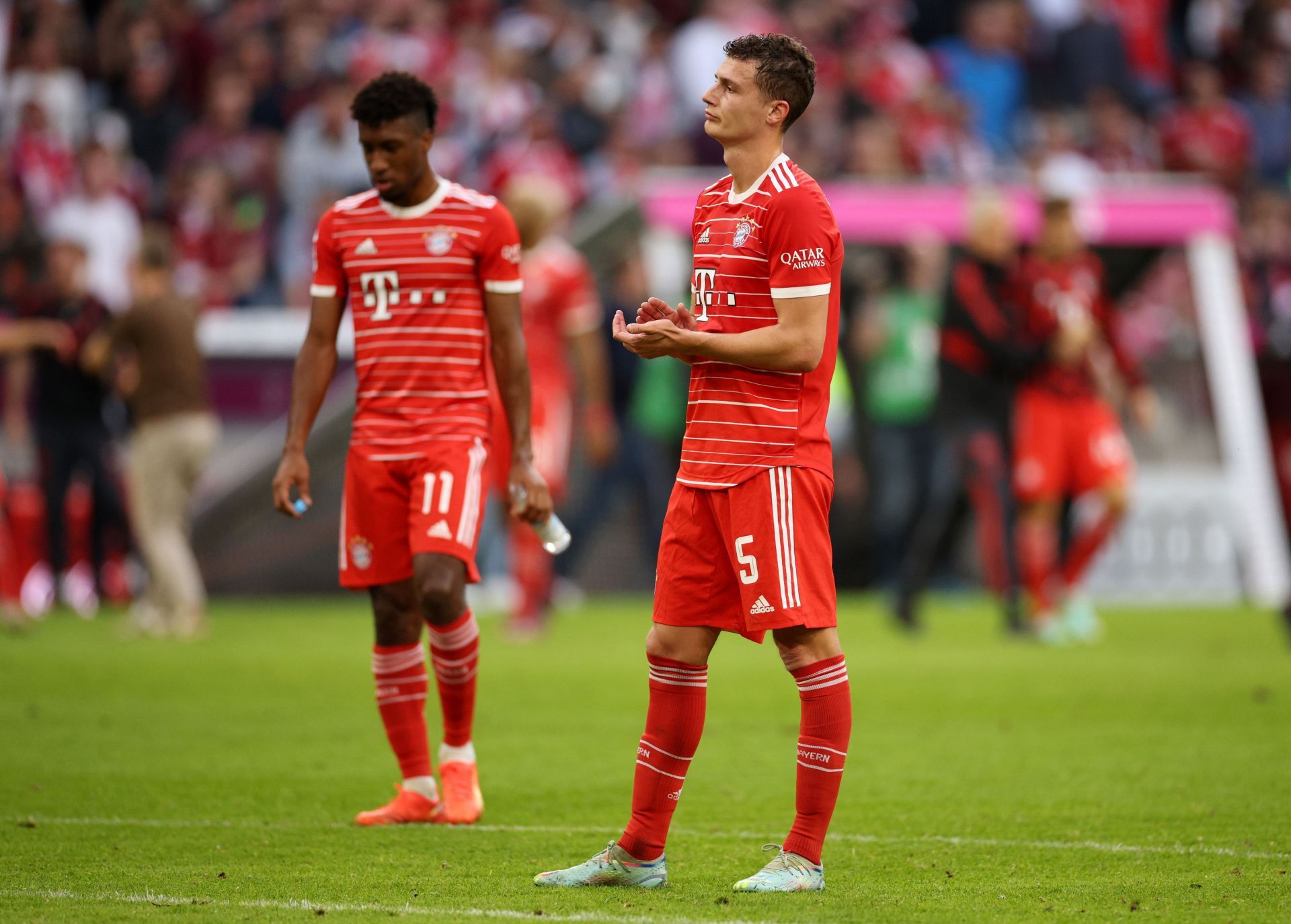 Benjamin Pavard (right) could leave the Allianz Arena next year.