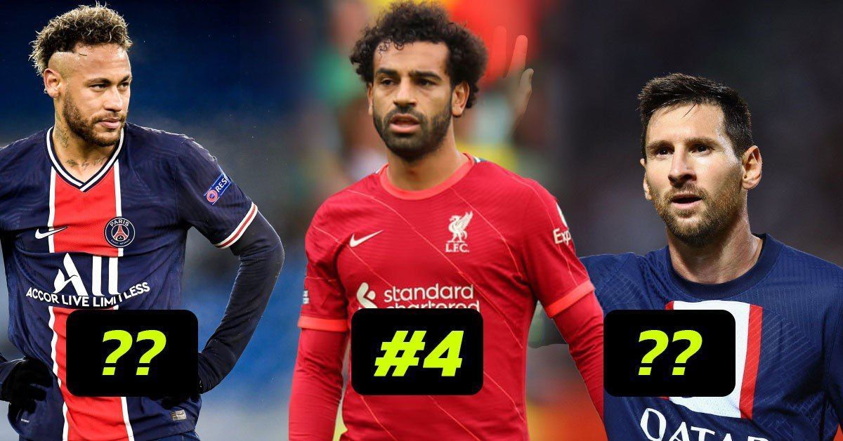 In picture: Neymar (left) | Mohamed Salah (center) | Lionel Messi (right)