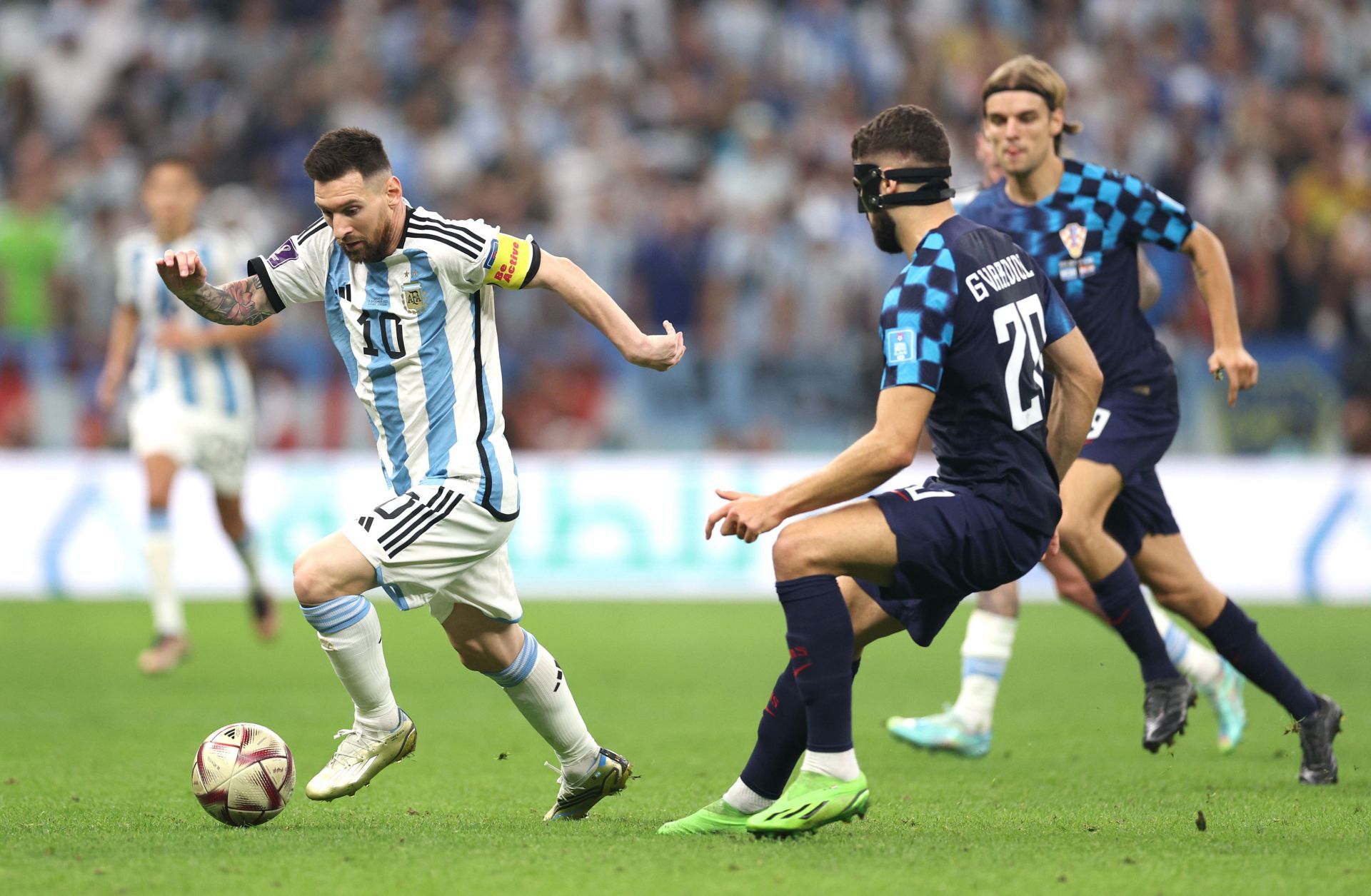 Lionel Messi (left) was too hot to handle for Croatia.