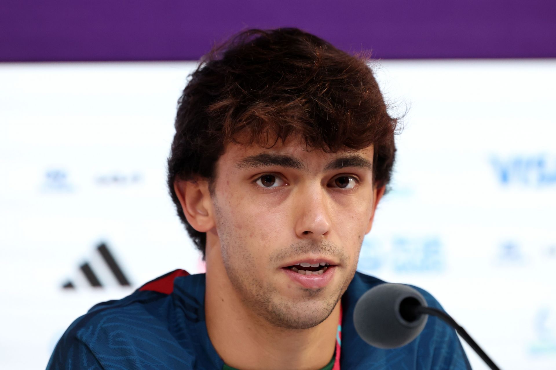 Joao Felix during a press conference for the Portugal national team