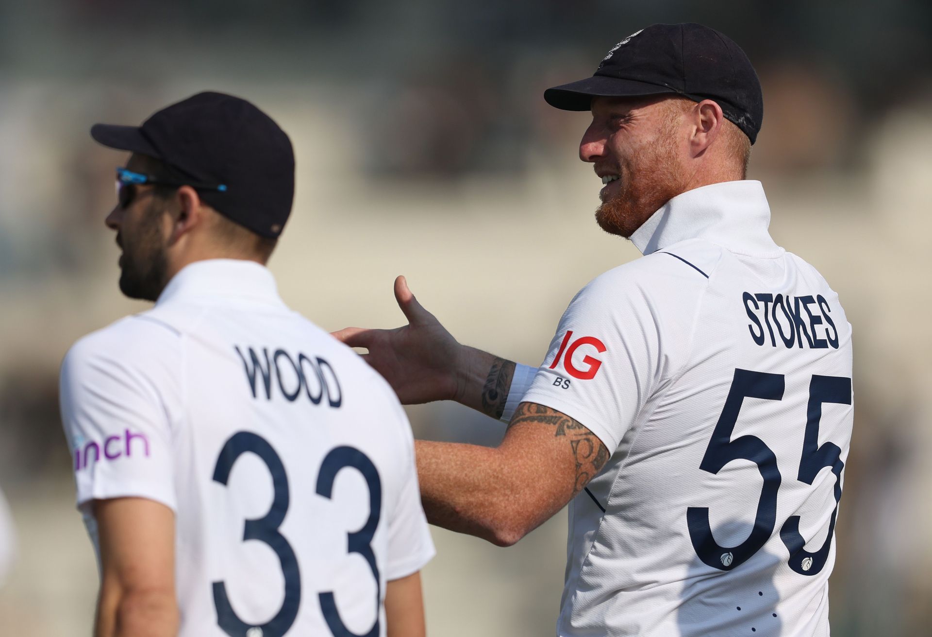 Mark Wood and Ben Stokes. (Credits: Getty)