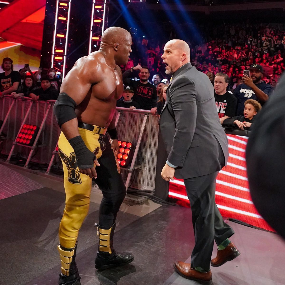 Bobby Lashley and Adam Pearce on WWE RAW