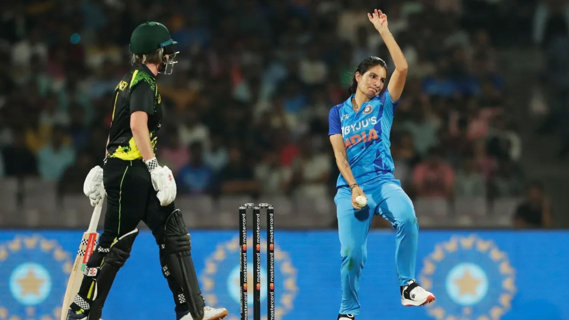 Renuka Singh showcased her ability to bowl at the death on Sunday. (P.C.:BCCI)