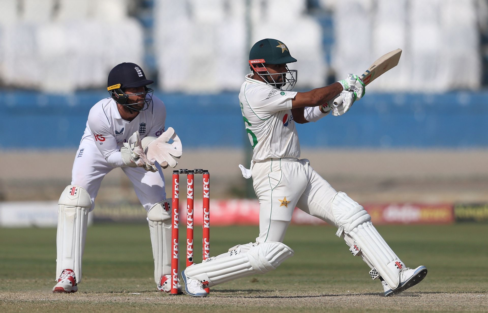 Babar Azam was the leading run-getter for Pakistan in the Test series. Pic: Getty Images