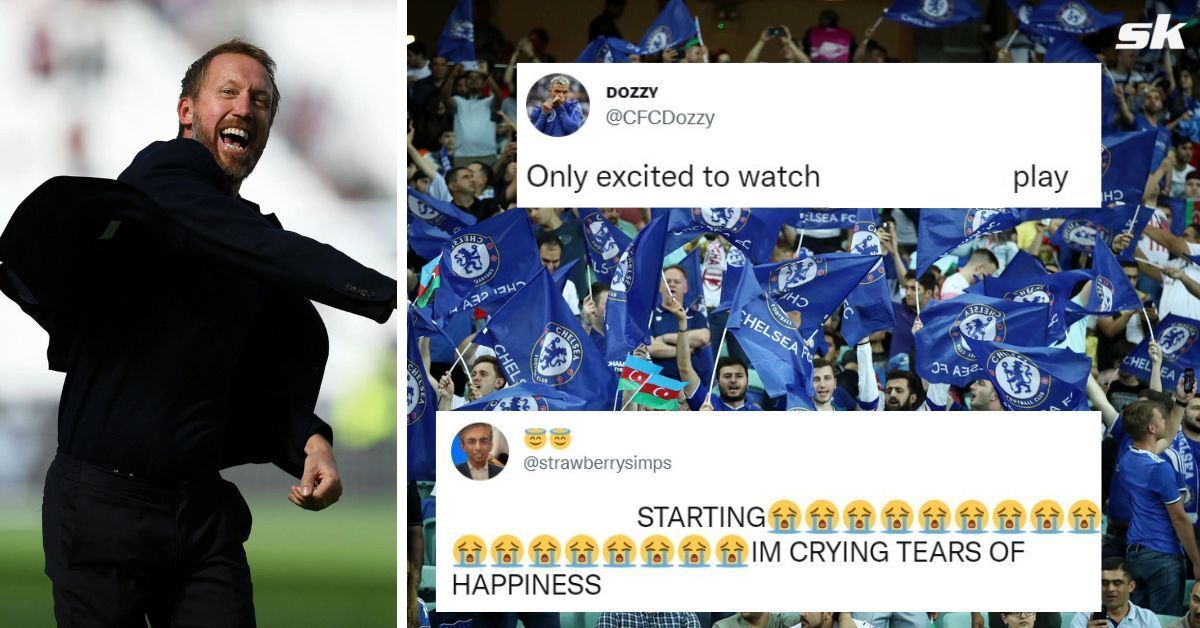 Chelsea fans have reacted to Graham Potter (left) starting Reece James against AFC Bournemouth.