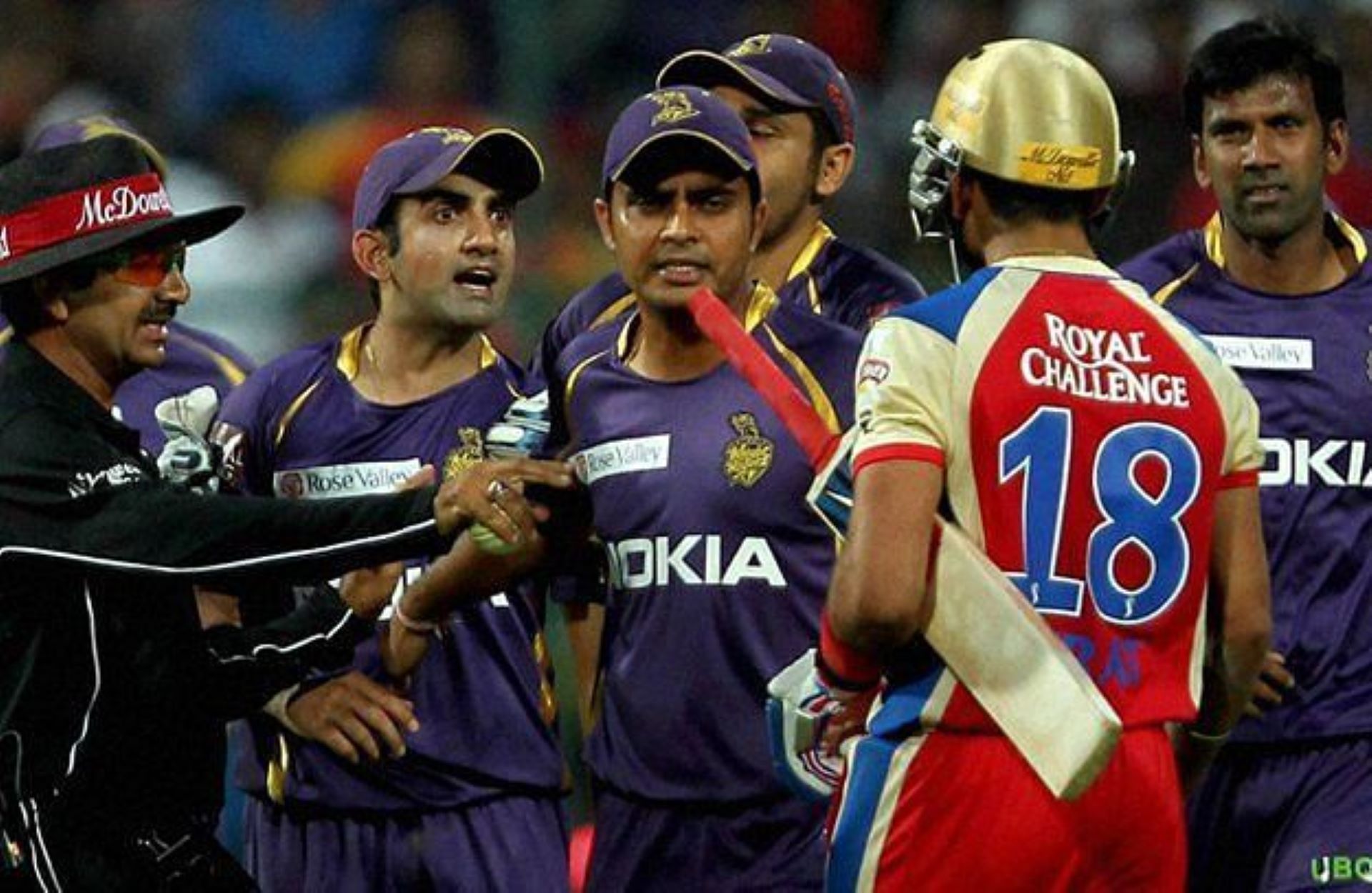 Virat Kohli was involved in an ugly spat with KKR skipper Gautam Gambhir in IPL 2013.