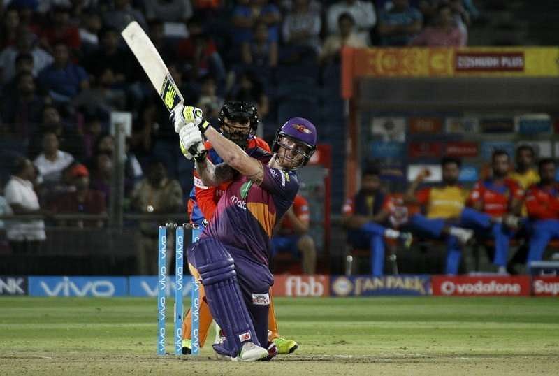 Ben Stokes is seen batting for Rising Pune Supergiant. Pic: BCCI