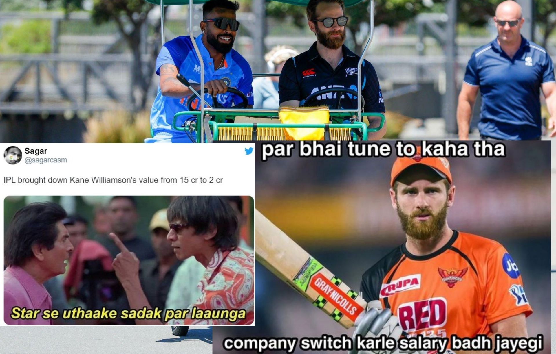 Fans react after GT sign Kane Williamson on Friday. 