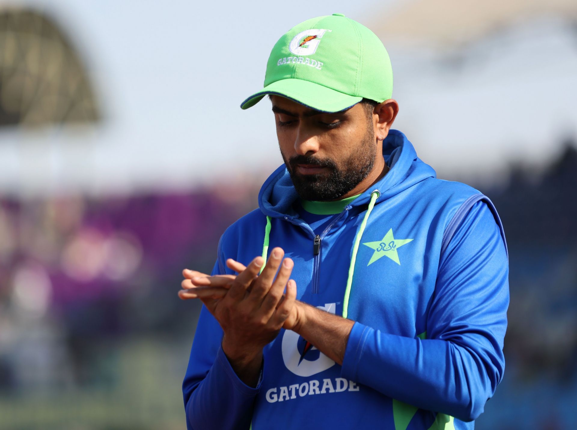 Pakistan captain Babar Azam reacts after losing the second Test in Multan. Pic: Getty Images