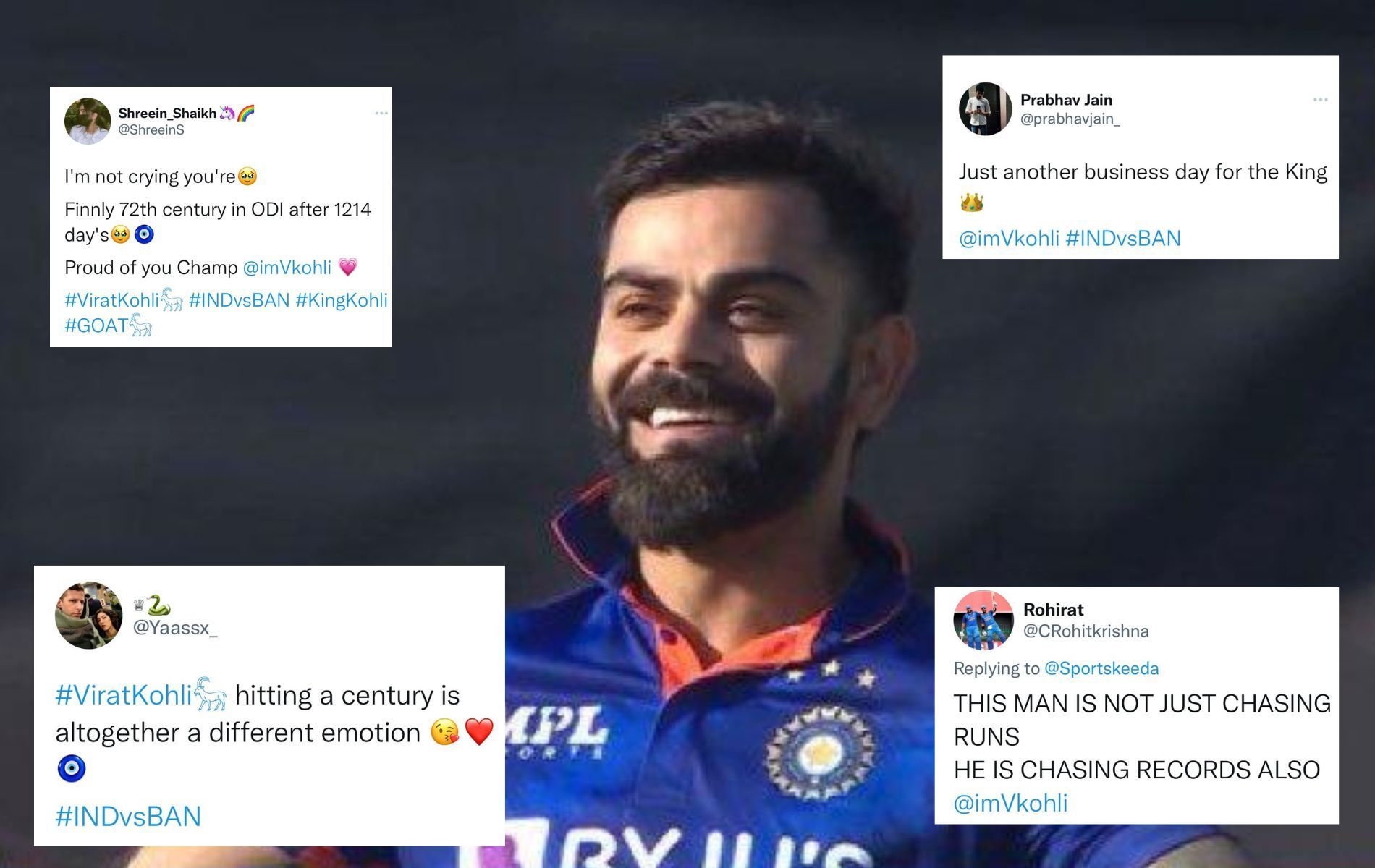 Virat Kohli slammed a brilliant century on Saturday. (Pics: Twitter/Sony LIV)