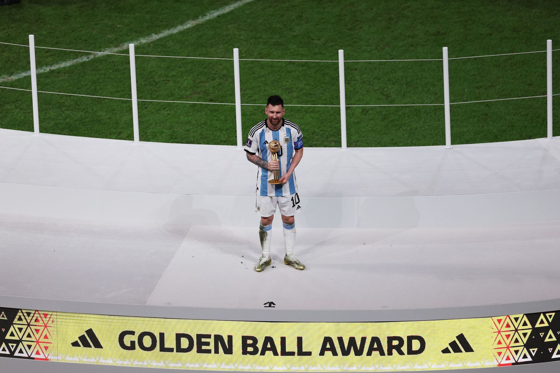 Lionel Messi received the Golden Ball.
