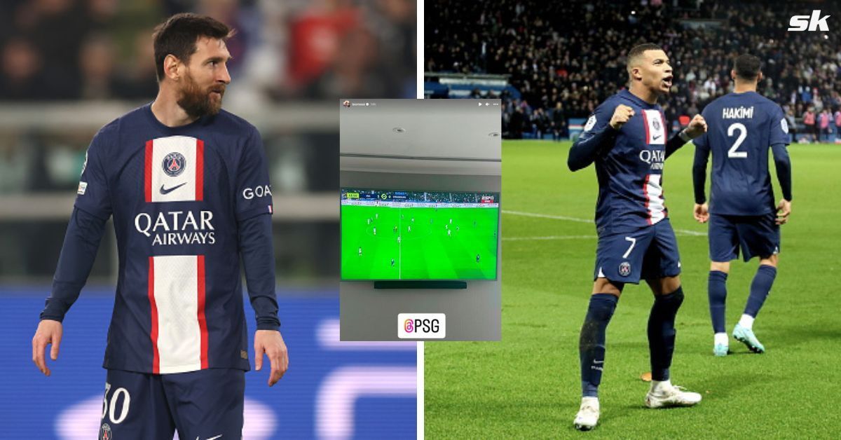 [L-to-R] Lionel Messi and Kylian Mbappe.