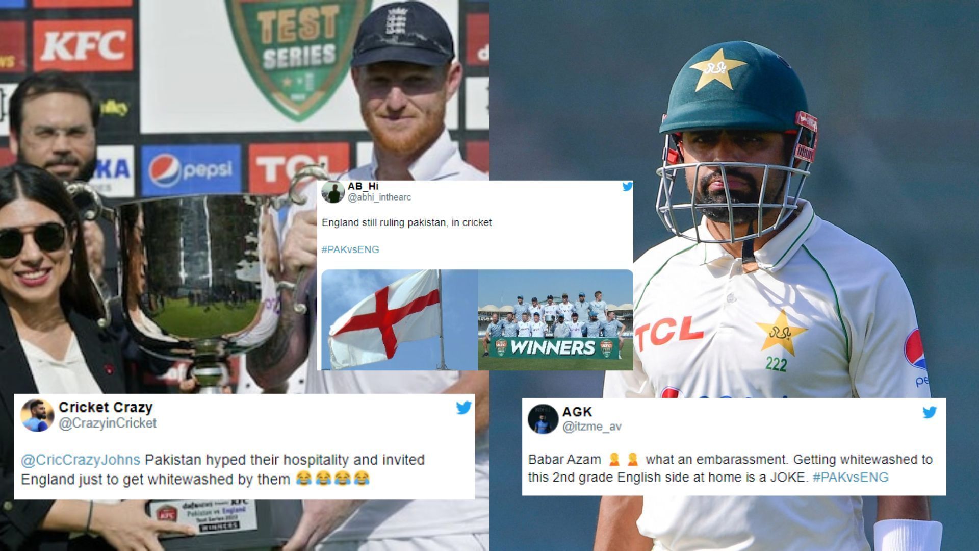 Fans trolled Babar Azam and his men for an embarrassing whitewash (P.C.:Twitter)