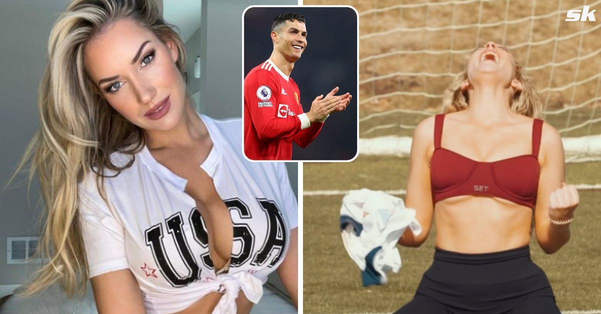 Paige Spiranac took to social media to recreate some football celebrations. (Credit: _paige.renee/pointsbetusa)