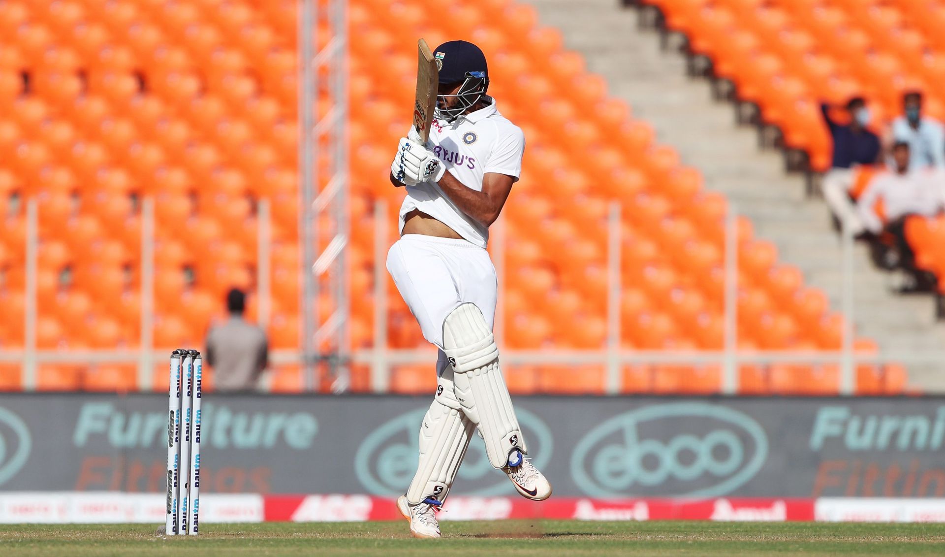 Axar Patel has scored just one half-century in Test cricket to date.