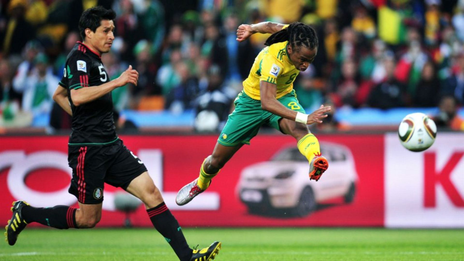 Siphiwe Tshabalala&#039;s opening goal of the 2010 World Cup