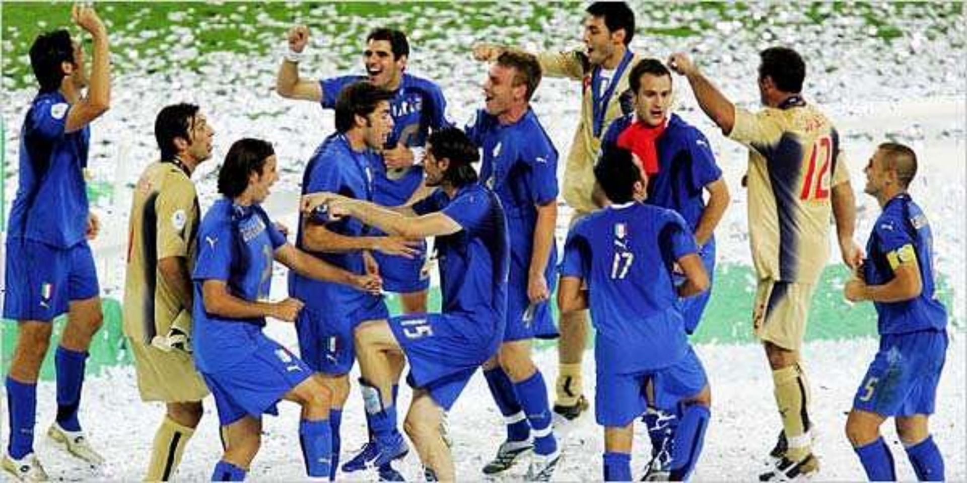 Alessandro Del Piero led fans in rome in a rendition of 'Seven Nation Army' after they won the World Cup in 2006.