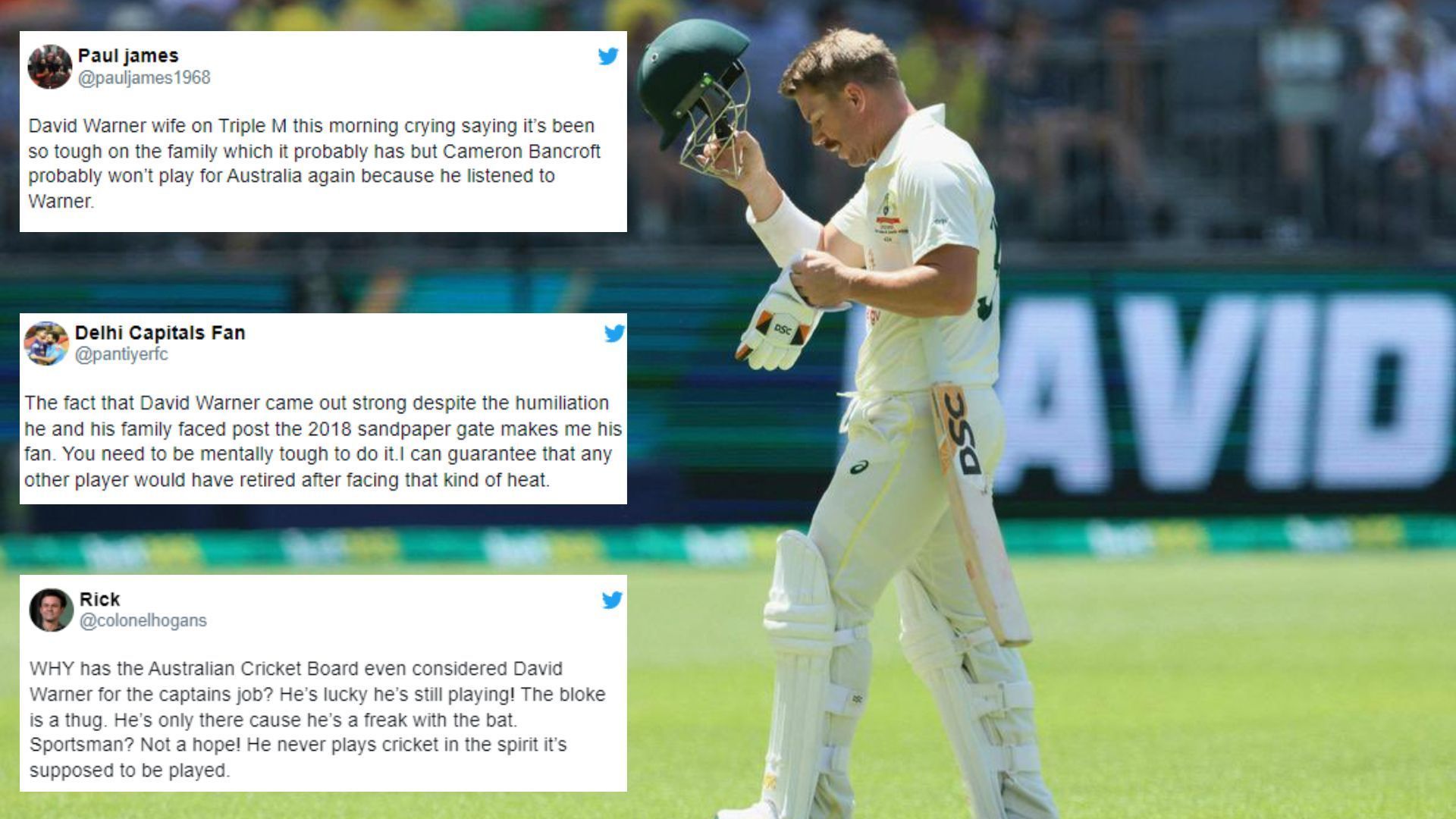 David Warner released a series of statements on Thursday showing his displeasure towards the treatment received. (P.C.:Twitter)