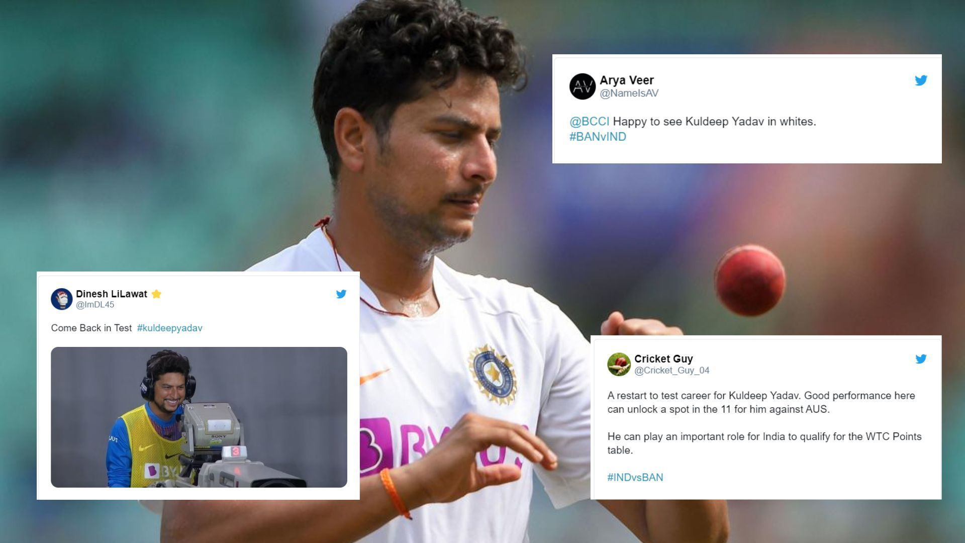 &quot;A restart in Tests for Kuldeep Yadav&quot; - Twitter reacts after birthday boy earns a place in the Team India playing XI 