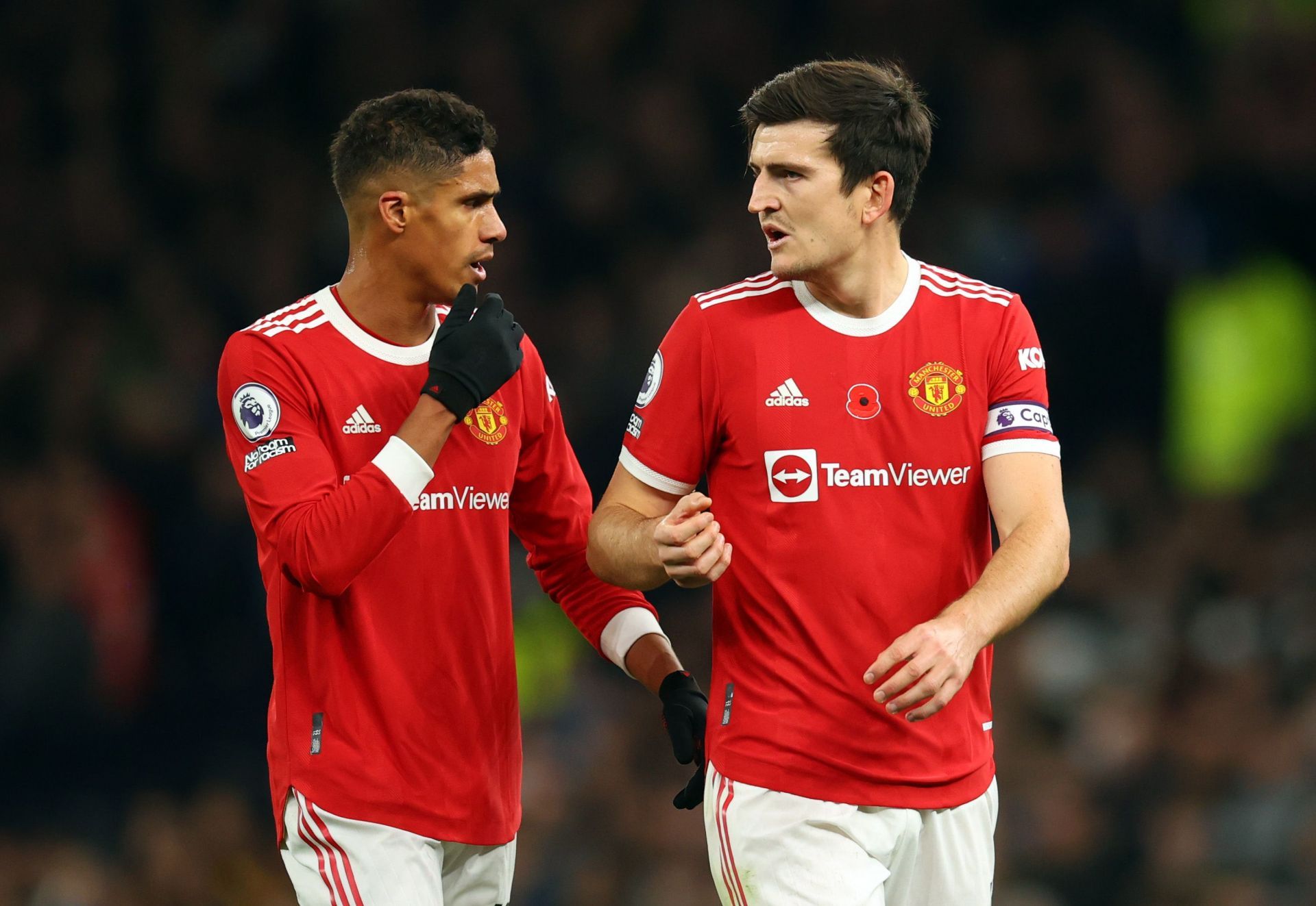 Raphael Varane (left) and Harry Maguire have been among the best defenders at the 2022 FIFA World Cup