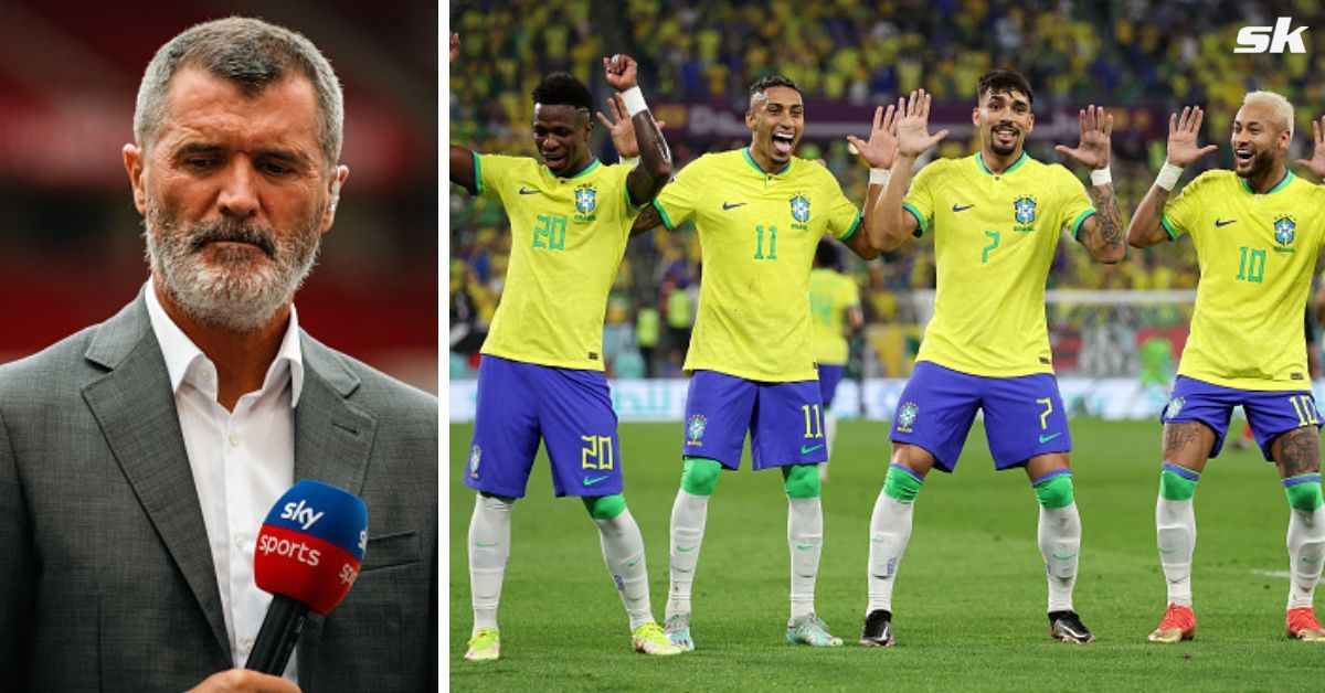 Brazilian players danced after each of their four goals against South Korea