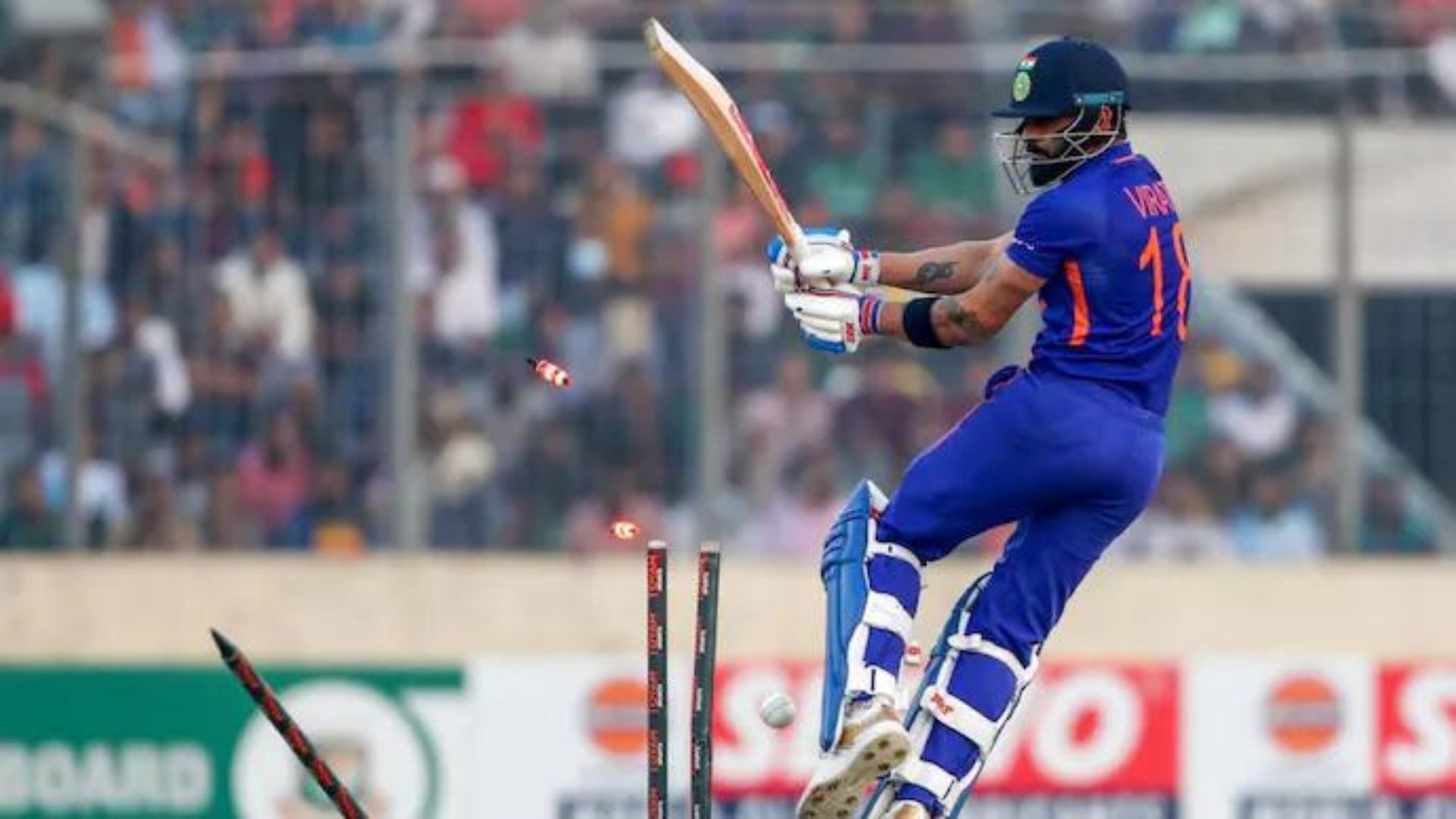 Virat Kohli was dismissed for just 5 in the second ODI. (P.C.:Twitter)