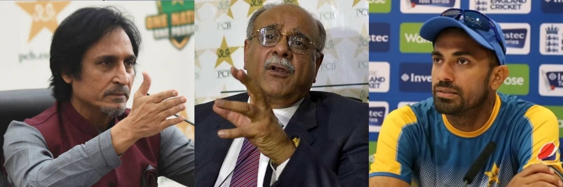 Ramiz Raja, Najam Sethi, Wahab Riaz