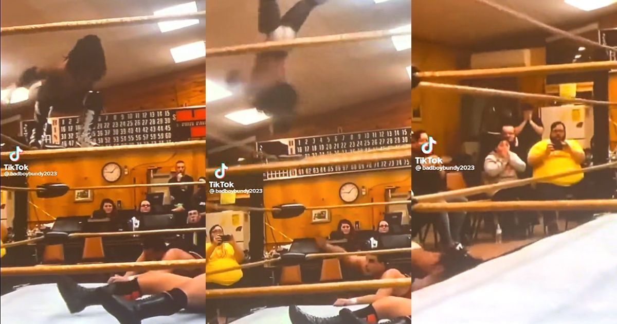 The talent was involved in a painful spot at the independent wrestling show.