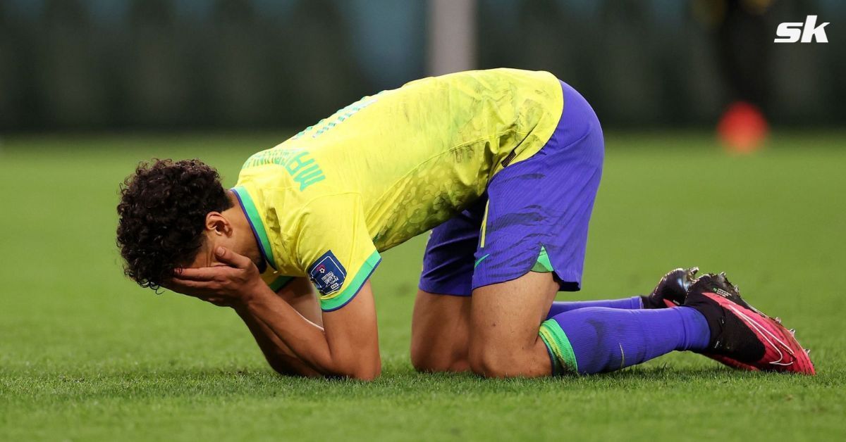 Brazil defender Marquinhos took his first penalty during FIFA World Cup loss against Croatia