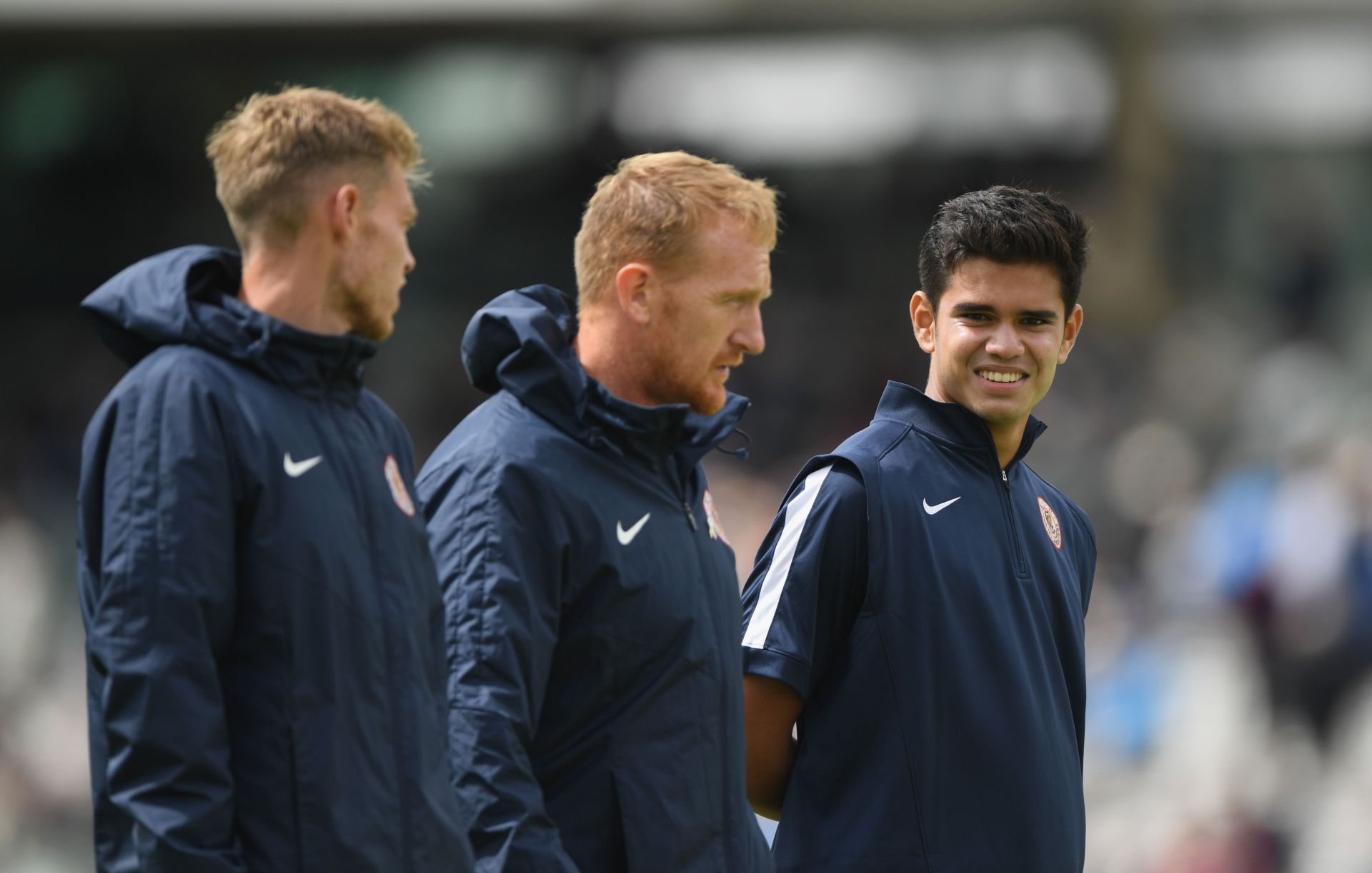 Arjun Tendulkar chats with MCC head coach Steve Kirby. (Credits: Getty)