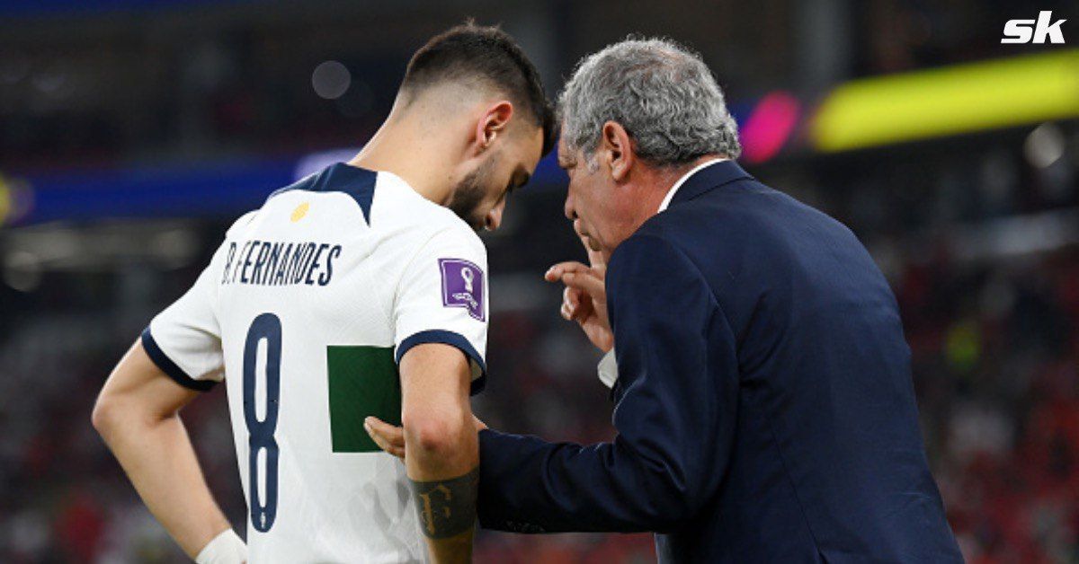 Bruno Fernandes thanked Fernando Santos after he stepped down as Portugal manager