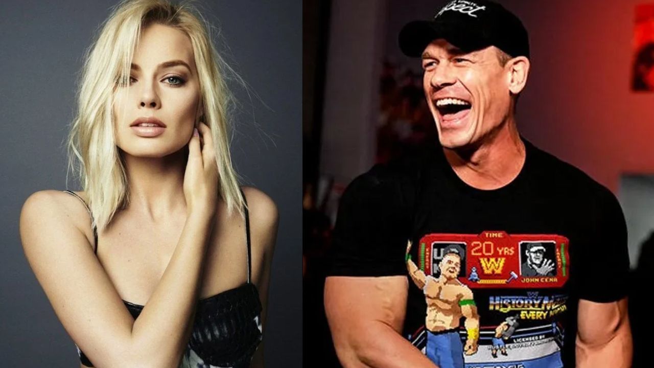 Margot Robbie slept with a WWE Legend John Cena cutout for two years