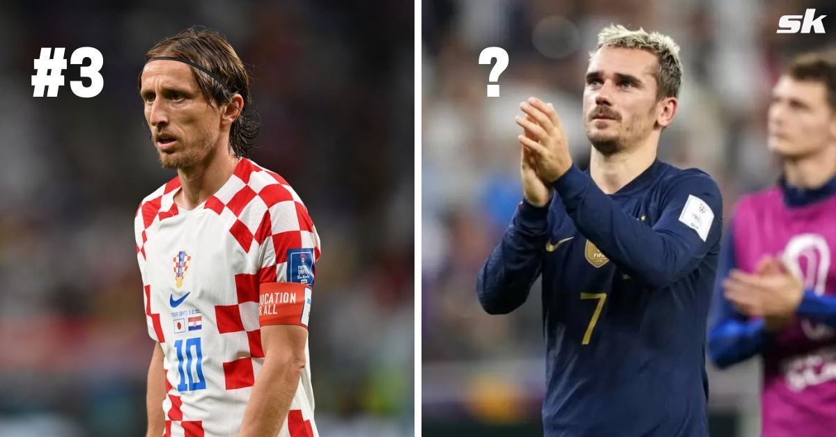 Luka Modric (left) and Antoine Griezmann (right)