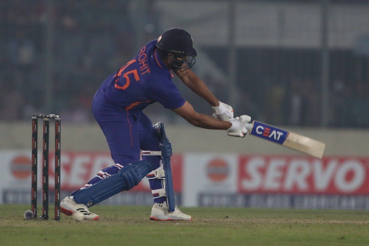 Rohit Sharma&#039;s fighting knock went in vain. [P/C: BCCI/Twitter]